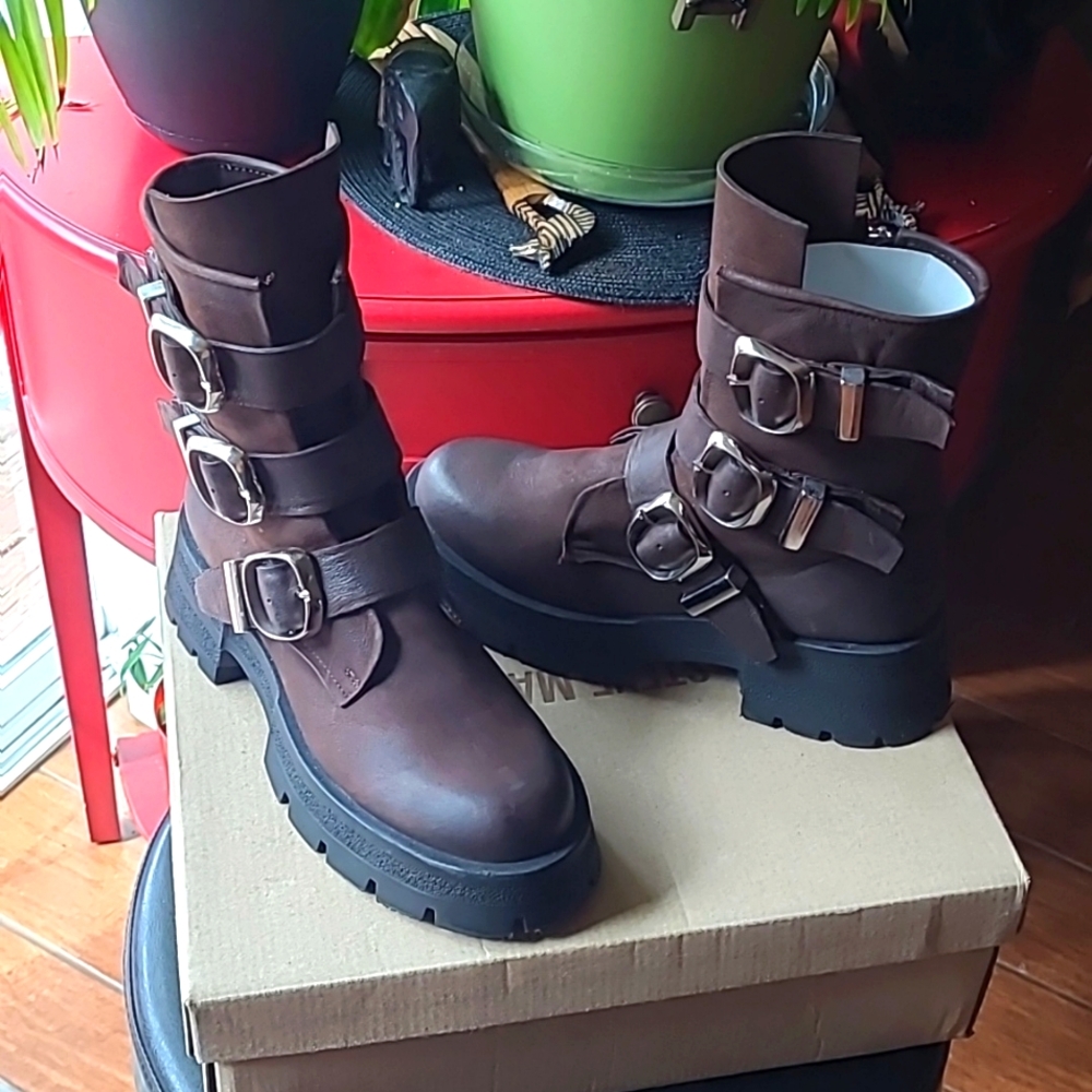 Steve Madden Buckle Ankle Boots